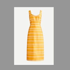 J Crew  Dress Scoop neck midi sheath in jacquard stripe